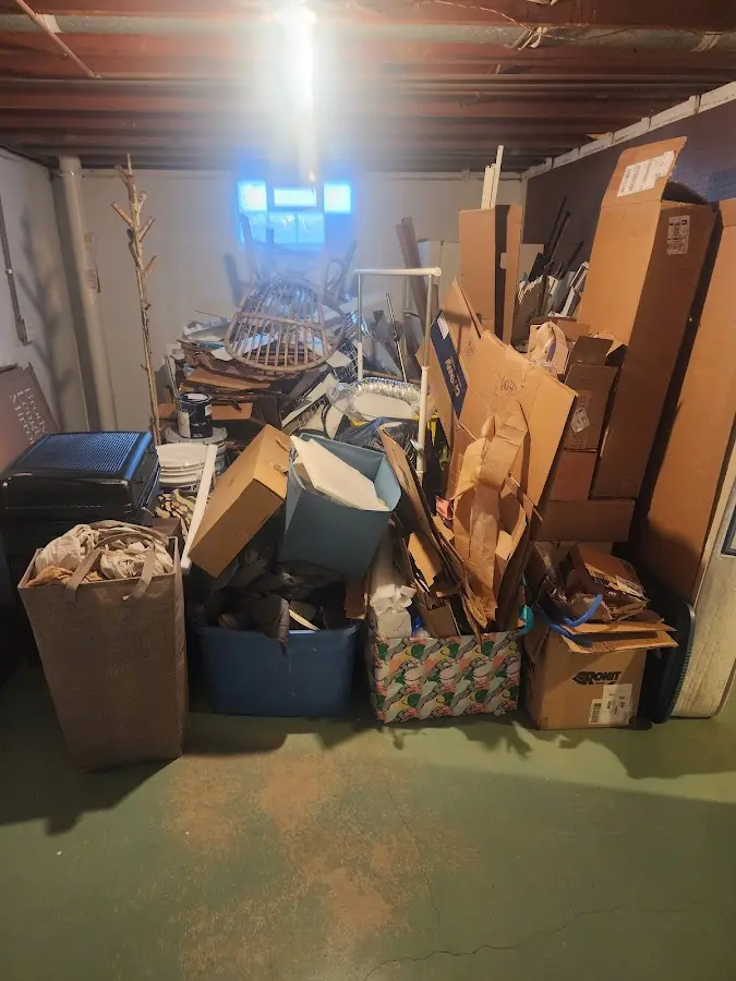 Roll-off dumpster container at job site for 20 Yard Dumpster Rental in Wheatland